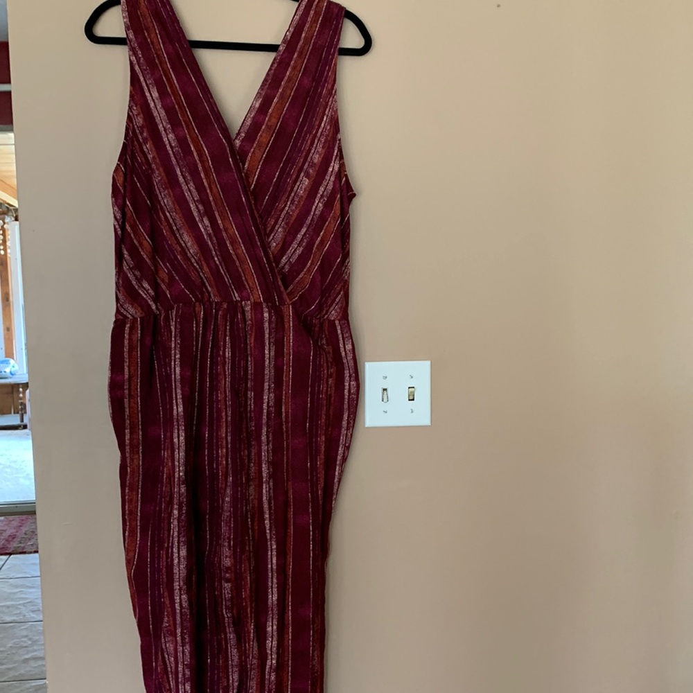 Universal Thread red striped jump suit. Size XL